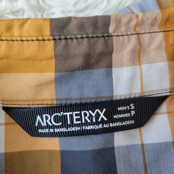 Arcteryx Brohm Button Up Short Sleeve Shirt Men's Plaid Small - Picture 7 of 7